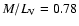 $M/L_{\rm V}=0.78$