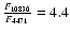 $\frac{F_{10830}}{F_{4471}} = 4.4$