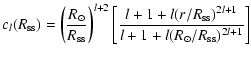 $\displaystyle %
c_l(R_{{\rm ss}})=\left(\frac{R_{\odot}}{R_{{\rm ss}}} \right)^...
...[\frac
{l+1+l(r/R_{\rm ss})^{2l+1}}{l+1+l(R_{\odot}/R_{\rm ss})^{2l+1}}
\right]$