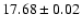 $17.68\pm 0.02$