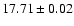 $17.71\pm 0.02$
