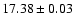 $17.38 \pm 0.03$