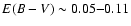$E(B-V)\sim
0.05{-}0.11$