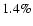 $1.4\%$