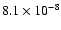 $8.1\times 10^{-8}$