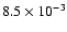 $8.5\times 10^{-3}$