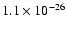 $1.1 \times 10^{-26}$