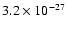 $3.2 \times 10^{-27}$