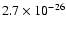 $2.7 \times 10^{-26}$