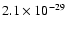 $2.1 \times 10^{-29}$
