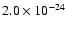 $2.0 \times 10^{-24}$