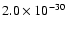 $2.0 \times 10^{-30}$