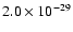 $2.0 \times 10^{-29}$