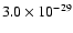 $3.0 \times 10^{-29}$