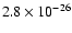 $2.8 \times 10^{-26}$