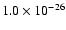 $1.0 \times 10^{-26}$