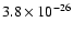 $3.8 \times 10^{-26}$