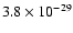 $3.8 \times 10^{-29}$