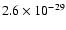 $2.6 \times 10^{-29}$