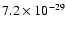 $7.2 \times 10^{-29}$