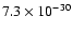 $7.3\times 10^{-30}$