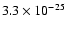 $3.3\times 10^{-25}$