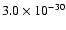 $3.0\times 10^{-30}$