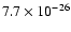 $7.7\times 10^{-26}$