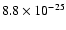 $8.8\times 10^{-25}$
