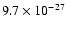 $9.7\times 10^{-27}$