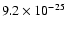 $9.2\times 10^{-25}$