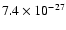 $7.4\times 10^{-27}$