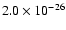 $2.0\times 10^{-26}$