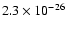$2.3\times 10^{-26}$