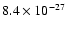 $8.4\times 10^{-27}$