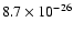 $8.7\times 10^{-26}$