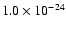 $1.0 \times 10^{-24}$