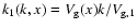 $k_{1}(k,x) = V_{\rm g}(x)k / V_{\rm g,1}$