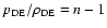 $p_{\rm DE}/\rho_{\rm DE}=n-1$