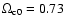 $\Omega_{\rm c0}=0.73$