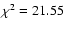 $\chi^2=21.55$