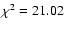 $\chi^2=21.02$