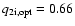 $q_{\rm 2i,opt}=0.66$