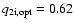 $q_{\rm 2i,opt}=0.62$