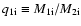 $q_{\rm 1i} \equiv M_{\rm 1i}/M_{\rm 2i}$