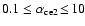 $0.1 \leq \alpha_{\rm ce2}\!\leq\!10$