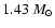 $1.43~M_\odot$