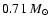 $0.71~M_\odot$