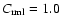 $C_{\rm rml} = 1.0$