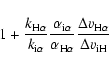 \begin{displaymath}%
1+\frac{{k}_{{\rm H}\alpha}}{{k}_{{\rm i}\alpha}}\frac{{\al...
...}}
\frac{\Delta{{v}}_{{\rm H}\alpha}}{\Delta{{v}}_{{\rm iH}}}
\end{displaymath}